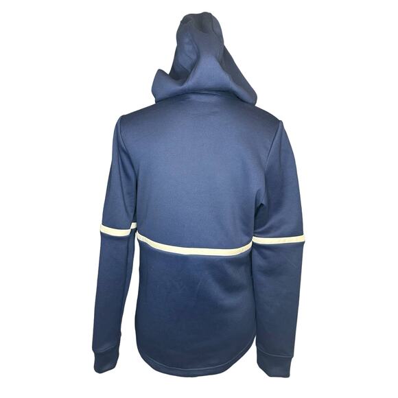 BRAND NEW Women’s Adidas Blue and White Hooded Jacket Zip Small - Picture 3 of 4